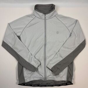 Coolibar Mens UPF 50+ Cycling Jacket Full Zip Sun Protection Grey Size M